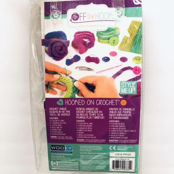 Off The Hook Style Me Up Hooked on Crochet Kids Craft Set Kit New - Picture 2 of 4